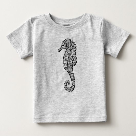 Inspiriertes Seepferd Baby T-shirt (Vorderseite)
