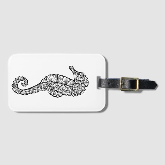 Inspiriertes Seepferd Gepäckanhänger (Vorderseite (Horizontal))