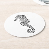 Inspiriertes Seepferd Runder Pappuntersetzer (Angewinkelt)