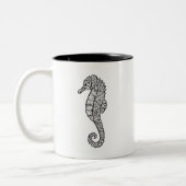 Inspiriertes Seepferd Zweifarbige Tasse (Links)
