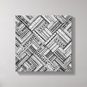 Inspiriertes Stammes- Kunst-Muster 6 Leinwanddruck