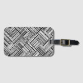 Inspiriertes Stammes- Kunst-Muster Gepäckanhänger (Vorderseite (Horizontal))