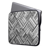 Inspiriertes Stammes- Kunst-Muster Laptopschutzhülle (Vorderseite Links)