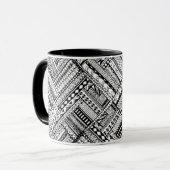 Inspiriertes Stammes- Kunst-Muster Tasse (Vorderseite Links)