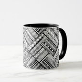 Inspiriertes Stammes- Kunst-Muster Tasse (VorderseiteRechts)