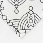 Inspiriertes Stammes- künstlerisches Muster Fleecedecke (Ecke)
