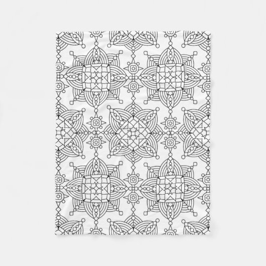 Inspiriertes Stammes- künstlerisches Muster Fleecedecke (Vorderseite)