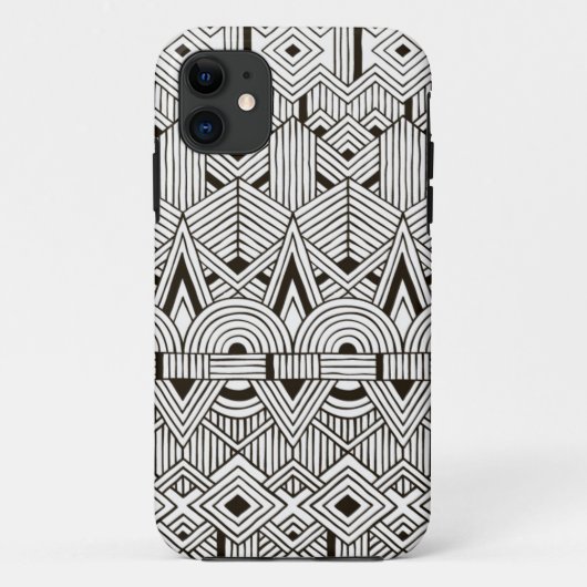 Inspiriertes Stammes- Muster Case-Mate iPhone Hülle (Rückseite)