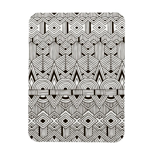 Inspiriertes Stammmuster Magnet (Vertikal)