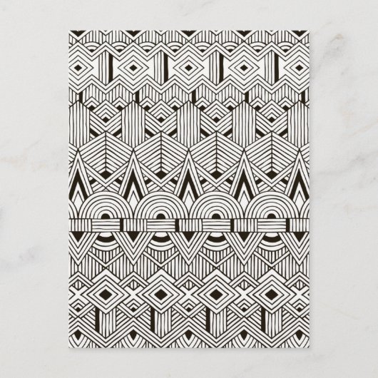 Inspiriertes Stammmuster Postkarte (Vorderseite)