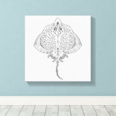Inspiriertes Stingray Totem 6 Leinwanddruck (Insitu (Holzboden))