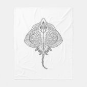 Inspiriertes Stingray-Totem Fleecedecke (Vorderseite)