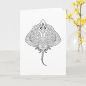 Inspiriertes Stingray-Totem Karte (Gelbe Blume)