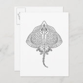 Inspiriertes Stingray Totem Postkarte (Vorne/Hinten)