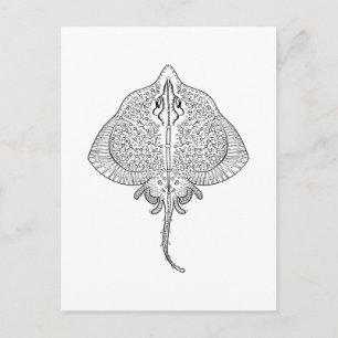 Inspiriertes Stingray Totem Postkarte