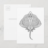 Inspiriertes Stingray Totem Postkarte (Vorne/Hinten)