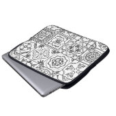 Inspiriertes Talavera-Muster Laptopschutzhülle (Vorne Knopf)