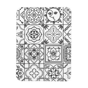 Inspiriertes Talavera-Muster Magnet