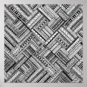 Inspiriertes Tribal Art Muster 2 Poster (Vorne)