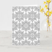 Inspiriertes Tribal-Künstlerisches Muster Karte (Gelbe Blume)