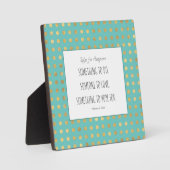 Inspiriertes türkisfarbenes Tablett Fotoplatte (Vorderseite)