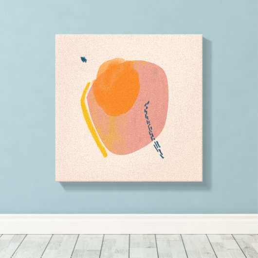 Inspiriertes Vintages Inspiriertes Abstrakte Mitte Leinwanddruck (Insitu (Holzboden))