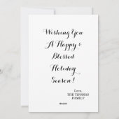 Inspiriertes Weihnachtsgeschenk Märchenschloss Feiertagskarte (Rückseite)