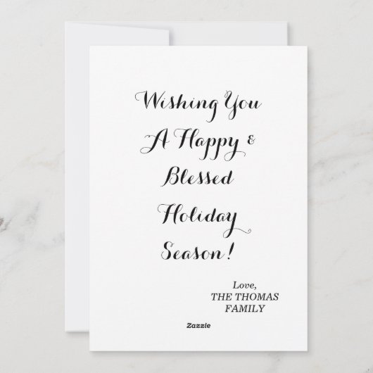 Inspiriertes Weihnachtsgeschenk Märchenschloss Feiertagskarte (Rückseite)