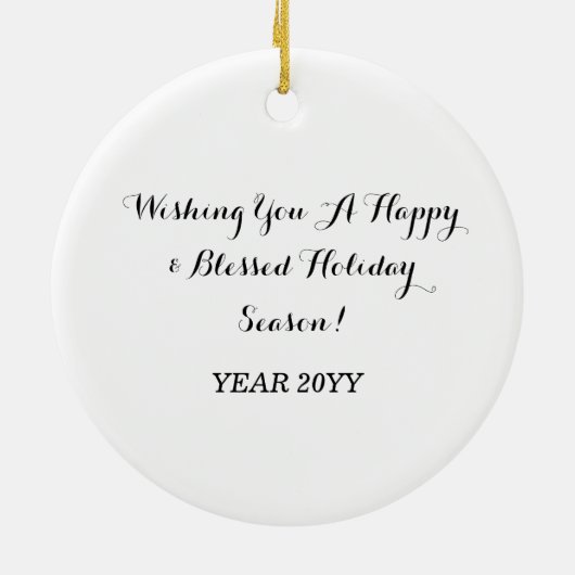 Inspiriertes Weihnachtsgeschenk Märchenschloss Keramik Ornament (Hinten)