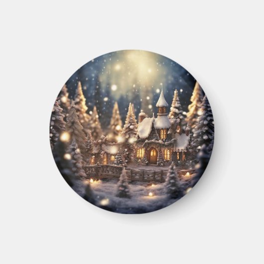 Inspiriertes Weihnachtsgeschenk Märchenschloss Magnet (Vorne)