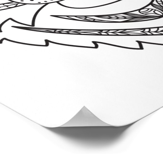 Inspiriertes Weißtiger 2 Poster (Ecke)