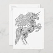 Inspiriertes Zauberunikorn Postkarte (Vorne/Hinten)