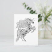 Inspiriertes Zauberunikorn Postkarte (Stehend Vorderseite)