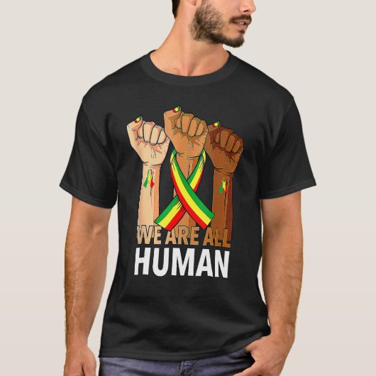 Inspiring Black Leaders Power Fist Hand Black Hist T-Shirt (Vorderseite)