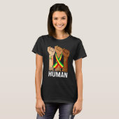Inspiring Black Leaders Power Fist Hand Black Hist T-Shirt (Vorne ganz)