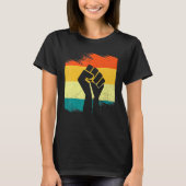 Inspiring Black Leaders Power Fist Hand Black Hist T-Shirt (Vorderseite)