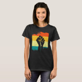 Inspiring Black Leaders Power Fist Hand Black Hist T-Shirt (Vorne ganz)