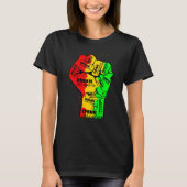 Inspiring Black Leaders Power Fist Hand Black Hist T-Shirt (Vorderseite)
