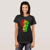 Inspiring Black Leaders Power Fist Hand Black Hist T-Shirt (Vorne ganz)