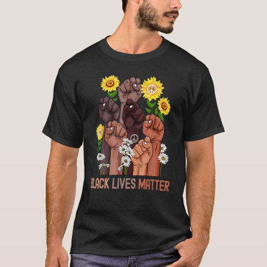 Inspiring Black Leaders Power Fist Hand Black Hist T-Shirt (Vorderseite)