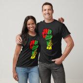 Inspiring Black Leaders Power Fist Hand Black Hist T-Shirt (Unisex)