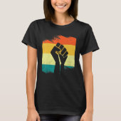 Inspiring Black Leaders Power Fist Hand Black Hist T-Shirt (Vorderseite)