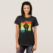Inspiring Black Leaders Power Fist Hand Black Hist T-Shirt (Vorne ganz)
