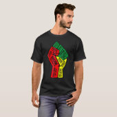 Inspiring Black Leaders Power Fist Hand Black Hist T-Shirt (Vorne ganz)