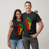Inspiring Black Leaders Power Fist Hand Black Hist T-Shirt (Unisex)