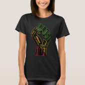 Inspiring Black Leaders Power Fist Hand Black Hist T-Shirt (Vorderseite)