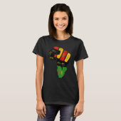 Inspiring Black Leaders Power Fist Hand Black Hist T-Shirt (Vorne ganz)