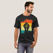 Inspiring Black Leaders Power Fist Hand Black Hist T-Shirt (Vorne ganz)