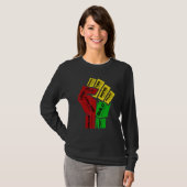 Inspiring Black Leaders Power Fist Hand Black Hist T-Shirt (Vorne ganz)