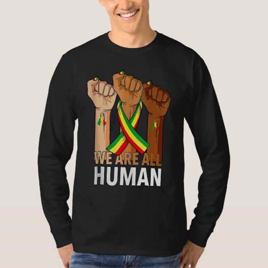 Inspiring Black Leaders Power Fist Hand Black Hist T-Shirt (Vorderseite)